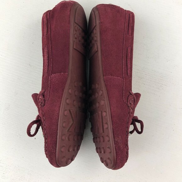 MMK MICHAEL KORS Women's Size 6M Daisy Burgundy Suede Moccasin Driving Loafers - Picture 9 of 12